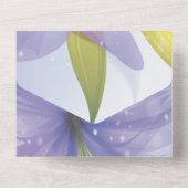 Prachtige, vette Paarse Lily All-in-One All In One Uitnodiging (Achterkant)