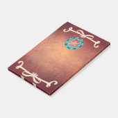 Prachtige Victoriaans Bow-Stropdas met monogram Post-it® Notes (Schuin)