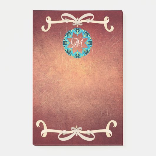 Prachtige Victoriaans Bow-Stropdas met monogram Post-it® Notes (Voorkant)