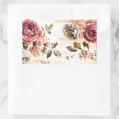 Prachtige Victoriaans Floral Painting Rechthoekige Sticker (Tas)