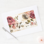 Prachtige Victoriaans Floral Painting Rechthoekige Sticker (Envelop)