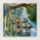 Prachtige Victoriaans huis puzzel Legpuzzel (Horizontaal)