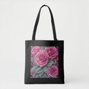 Prachtige Victoriaans Pastel Roze Roze Print Draagtas
