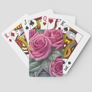 Prachtige Victoriaans Pastel Roze Roze Print Pokerkaarten