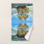 prachtige vierdimensionale scheepsafdruk bad handdoek (Handdoek)