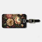 Prachtige vintage bloemstuk bagagelabel (Voorkant horizontaal)