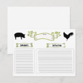 Prachtige vintage recept kaarten met dieren (Voorkant / Achterkant)