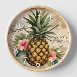 Prachtige Vintage Rustieke Calligrafie Ananas Kuns