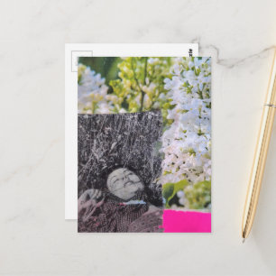 Prachtige vintage vrouwen in bloemen collage briefkaart