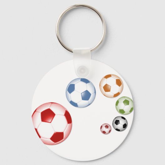 Prachtige voetbalset (football) sleutelhanger (Voorkant)