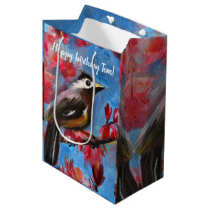Prachtige vogellentschilderijen medium cadeauzakje