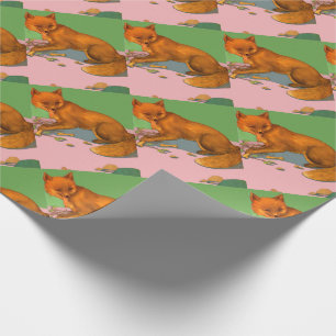 prachtige vossenafdruk cadeaupapier