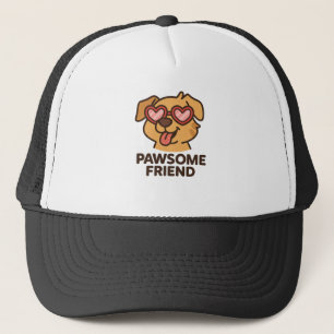 Prachtige vriend Coole hond met hartbril Trucker Pet