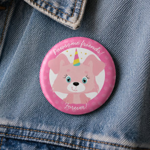 Prachtige Vrienden Voor Altijd Eenhoorn Puppies Ve Ronde Button 3,2 Cm