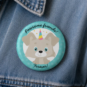 Prachtige Vrienden Voor Altijd Eenhoorn Puppies Ve Ronde Button 3,2 Cm