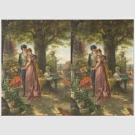 Prachtige, vroege 19e eeuw, ontkoppeling van schil tissuepapier