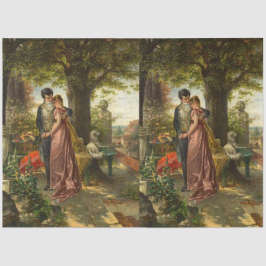 Prachtige, vroege 19e eeuw, ontkoppeling van schil tissuepapier (Voorkant)