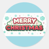 Prachtige vrolijke kerst stickers (Voorkant)