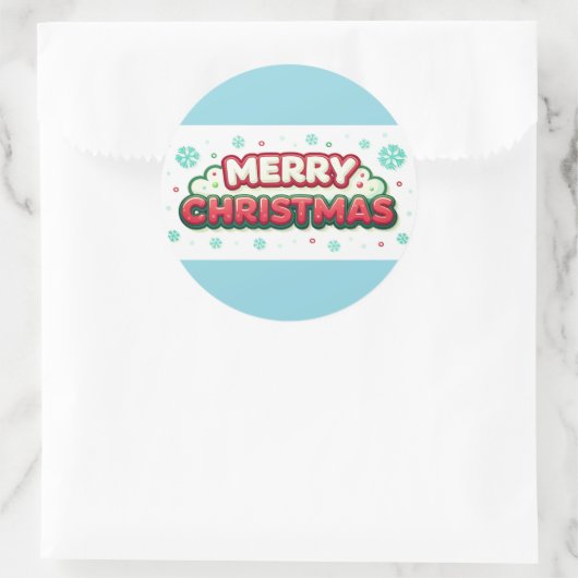 Prachtige vrolijke kerst stickers (Tas)