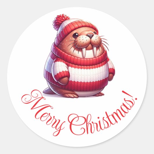 Prachtige vrolijke kerst stickers (Voorkant)