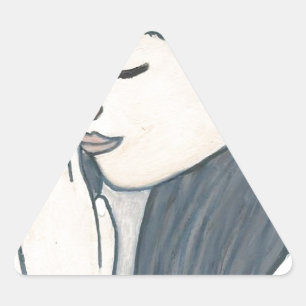 Prachtige vrouw driehoek sticker