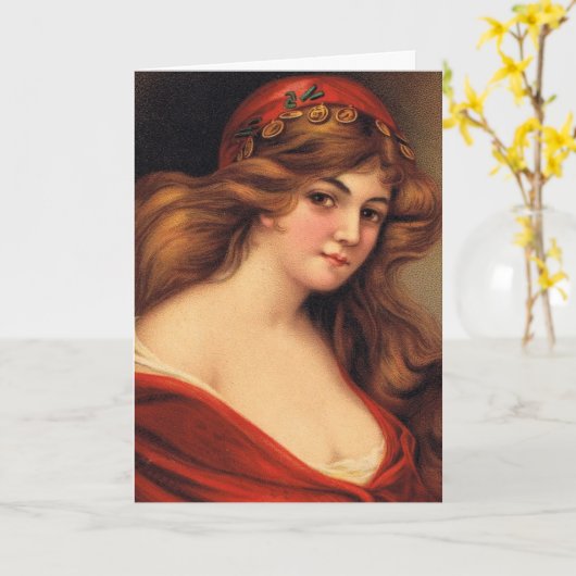 Prachtige vrouw, Moederdag Kaart (Gele Bloem)