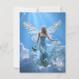 Prachtige Waterman-fee in de wolken Briefkaart