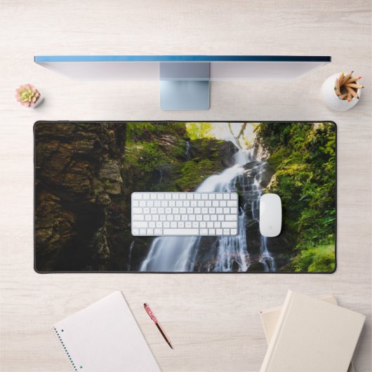 Prachtige waterval met zonlicht gloed bureaumat (Kantoor 1)