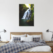 Prachtige waterval met zonlicht gloed canvas afdruk (Insitu (Slaapkamer))