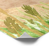 Prachtige Waterverf Beach Scene Poster (Hoek)