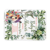 Prachtige Waterverf Bloemen Paard Baby shower Magneet (Horizontaal)