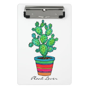 Prachtige Waterverf cactus in prachtige pot Mini Klembord