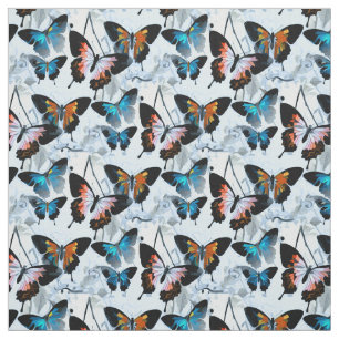 Prachtige Waterverf Morpho Butterfly Artwork Stof