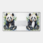 Prachtige Waterverf Panda Beer Bureaumat (Keyboard & Muis)