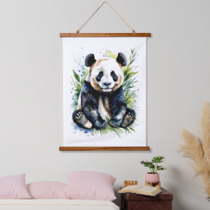Prachtige Waterverf Panda Beer Hangend Wandkleed