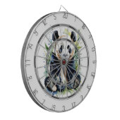 Prachtige Waterverf Panda Beer Regeling Dartbord (Voorkant Links)