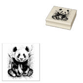 Prachtige Waterverf Panda Beer Rubberstempel (Gestempeld)