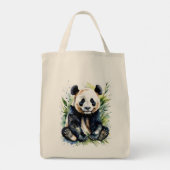Prachtige Waterverf Panda Beer Tote Bag (Achterkant)