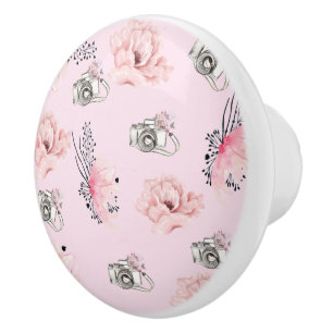 Prachtige waterverf Roos Keramische Knop