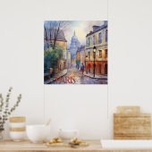 Prachtige Waterverf van Paris Travel Poster (Keuken)