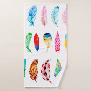 Prachtige Waterverf Veer Collectie Badhanddoek