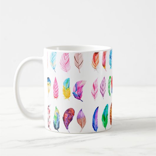 Prachtige Waterverf Veer Collectie Koffiemok (Links)