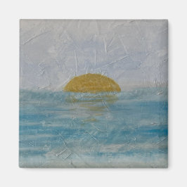 Prachtige Waterverf zon en watervierkante magneet