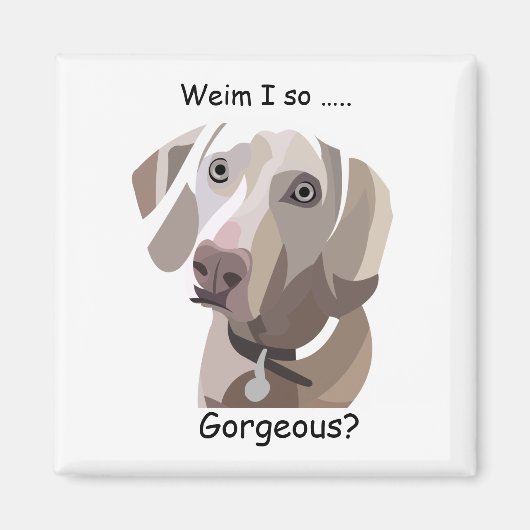 Prachtige Weimaraner magnet Magneet (Voorkant)