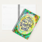 Prachtige wereld bloemrijke inspirerende trendy planner (Display)