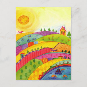 prachtige wereld briefkaart