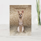 Prachtige wilde Afrikaanse serval Kaart (Voorkant)