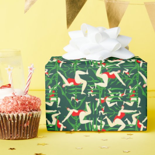 Prachtige wilde zwemmen vrouwen cadeaupapier (Verjaardagsfeest)