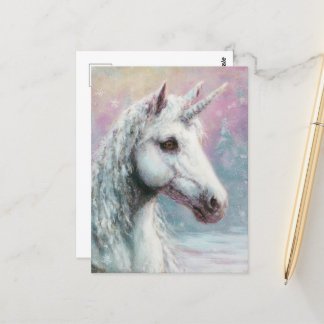 Prachtige Winter Eenhoorn Briefkaart