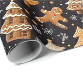 Prachtige winter peperkoek cadeaupapier (Rol Hoek)